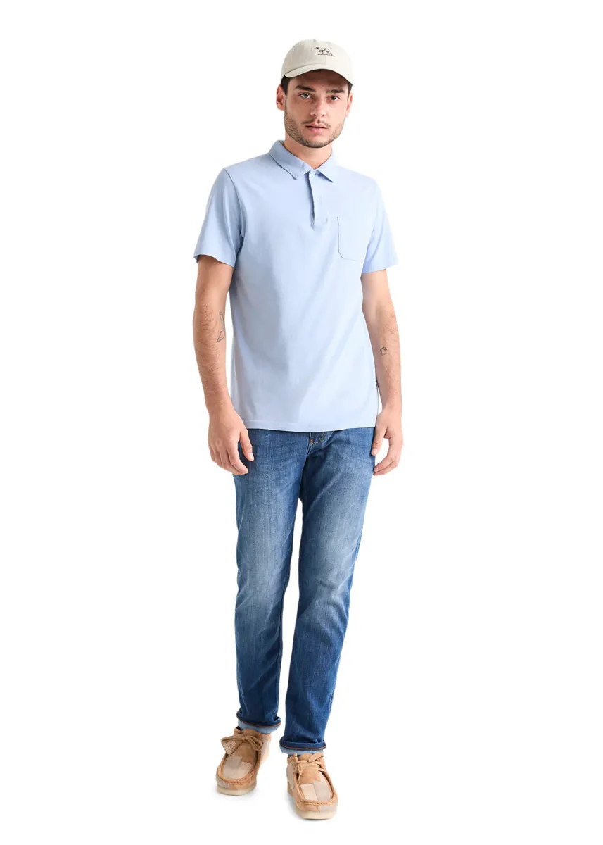 DU/ER PurePima Polo Sky Blue